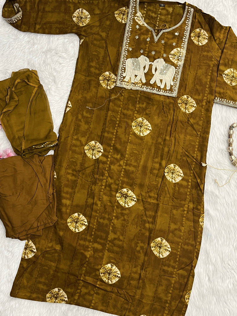 Lavinia | Chanderi Kurta Pant Set