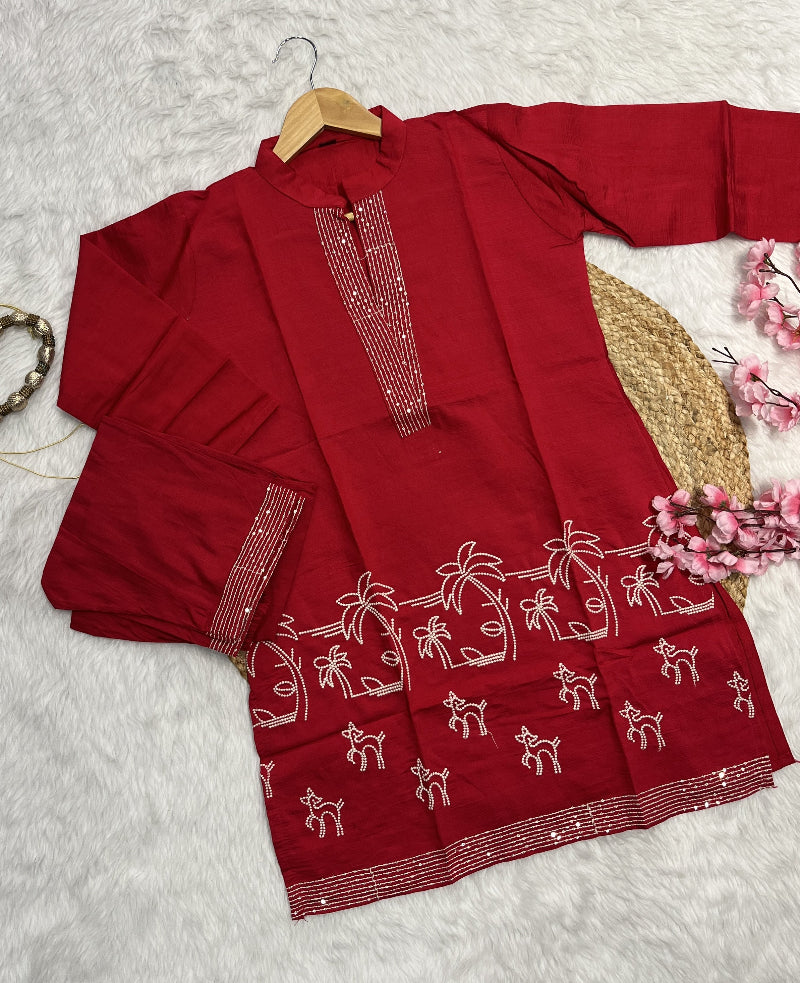 Elvara | Chanderi Co-ord Set