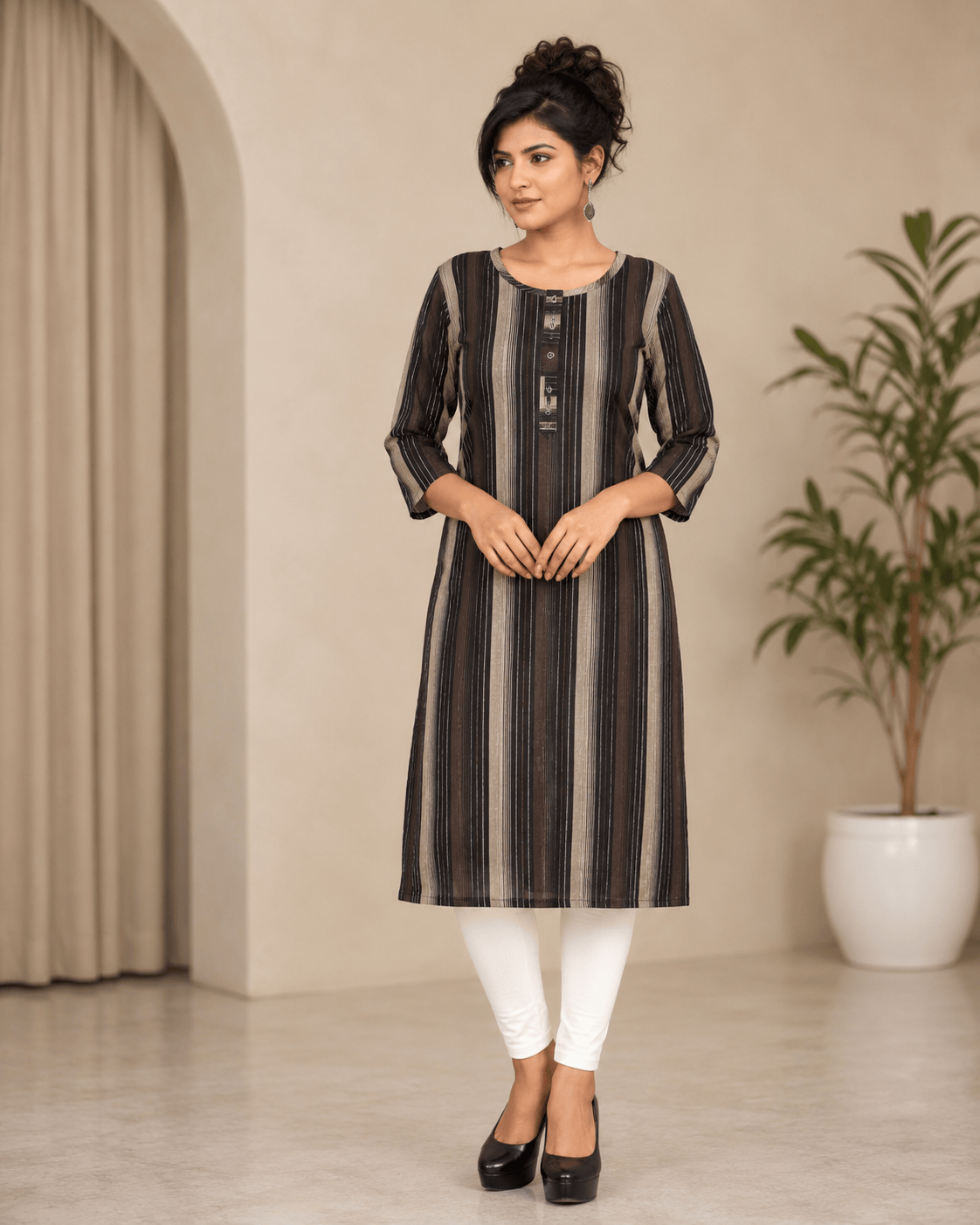 Sielva | Cotton Long Kurti