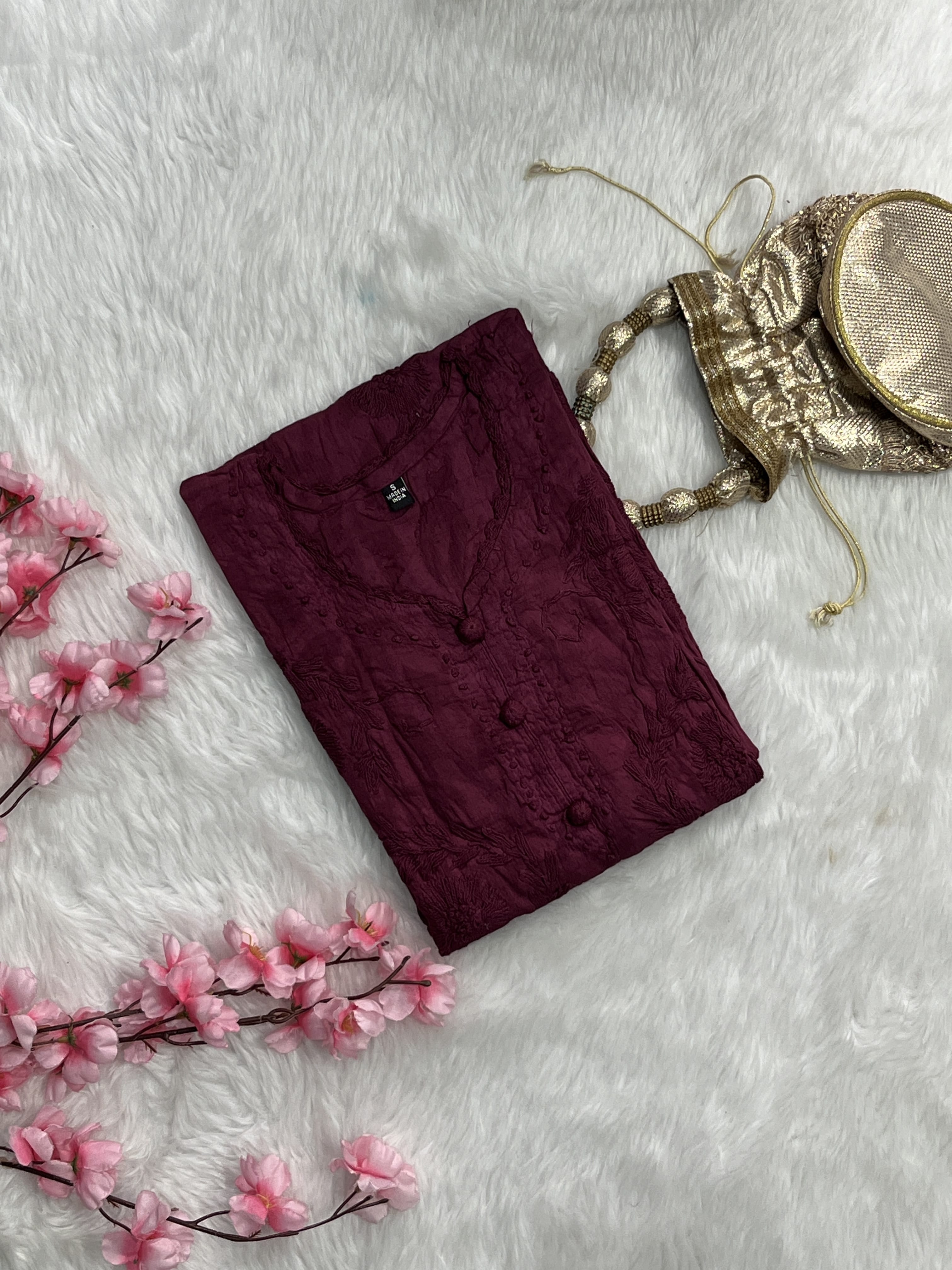 Gulshan | Chikankari Jacquard Cotton Kurti