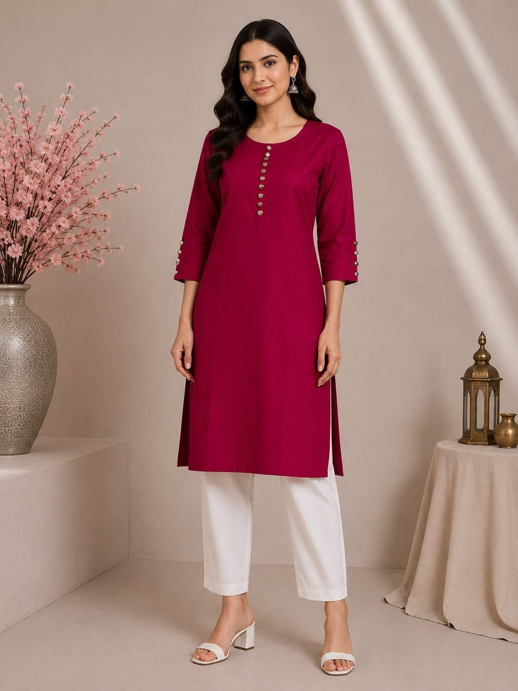 Elvira | Chanderi Long Kurti