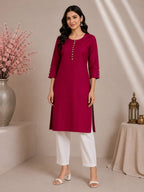 Elvira | Chanderi Long Kurti