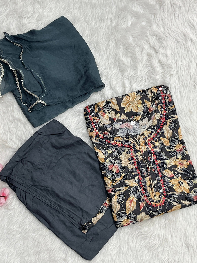 Elvina | Rayon Kurta Pant Set