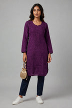 Raha | Chikankari Jacquard Cotton Long Kurti II