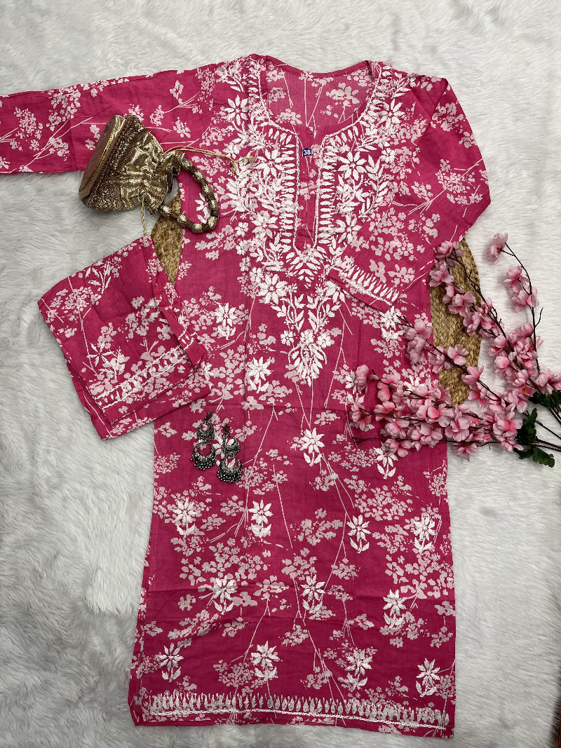 Lavela | MulMul Cotton Kurta Pant Set