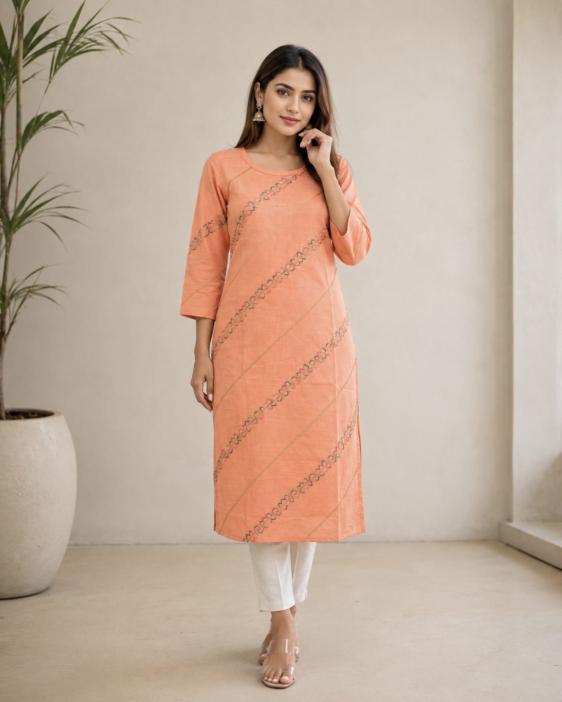 Celeste | Chanderi Long Kurti