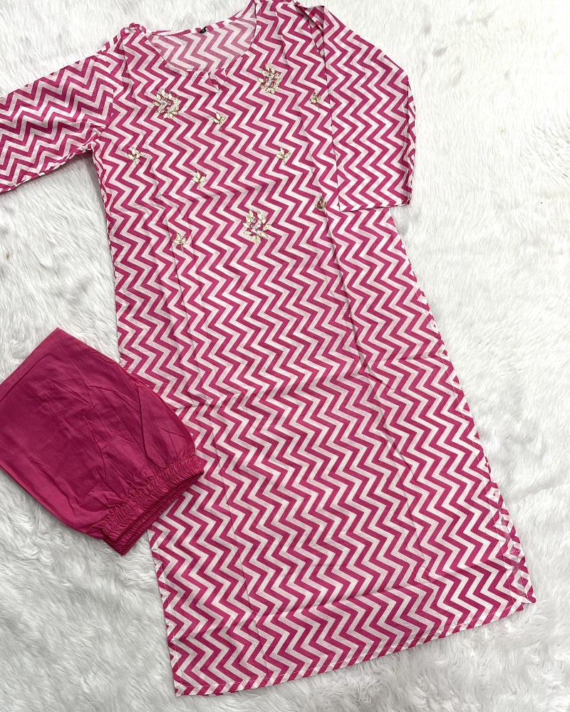 Lavara | Cotton Pant Set