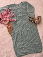 Gul | Chikankari Dobby Cotton Long Kurti