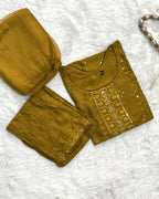 Celina | Chanderi Kurta Pant Set