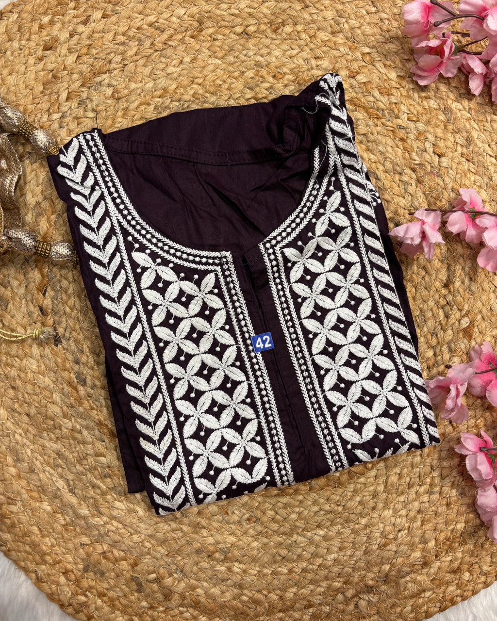 Noor e gul| Chikankari Rayon Kurti