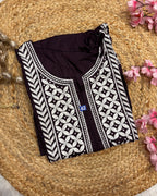 Noor e gul| Chikankari Rayon Kurti