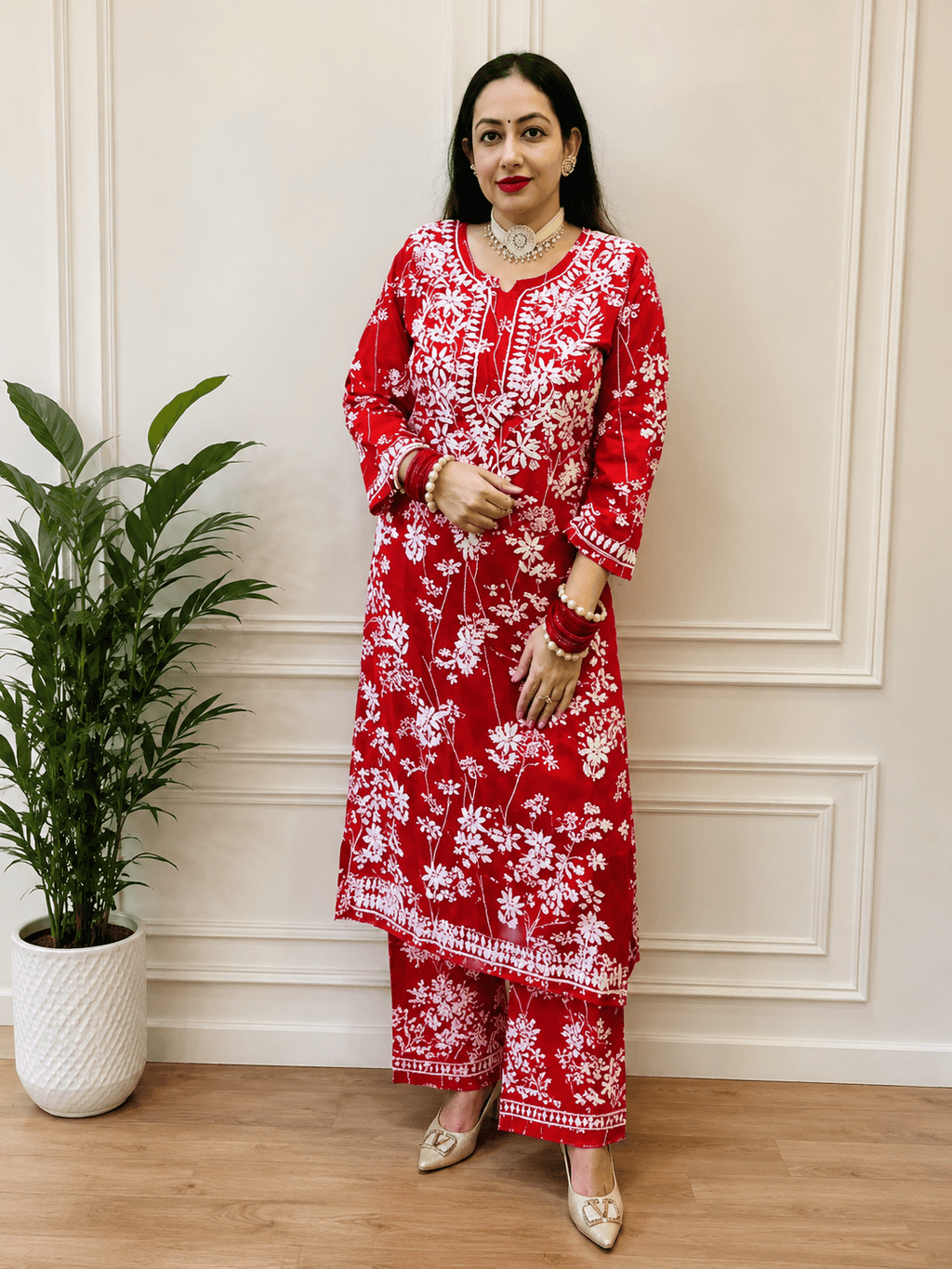 Lavela | MulMul Cotton Kurta Pant Set