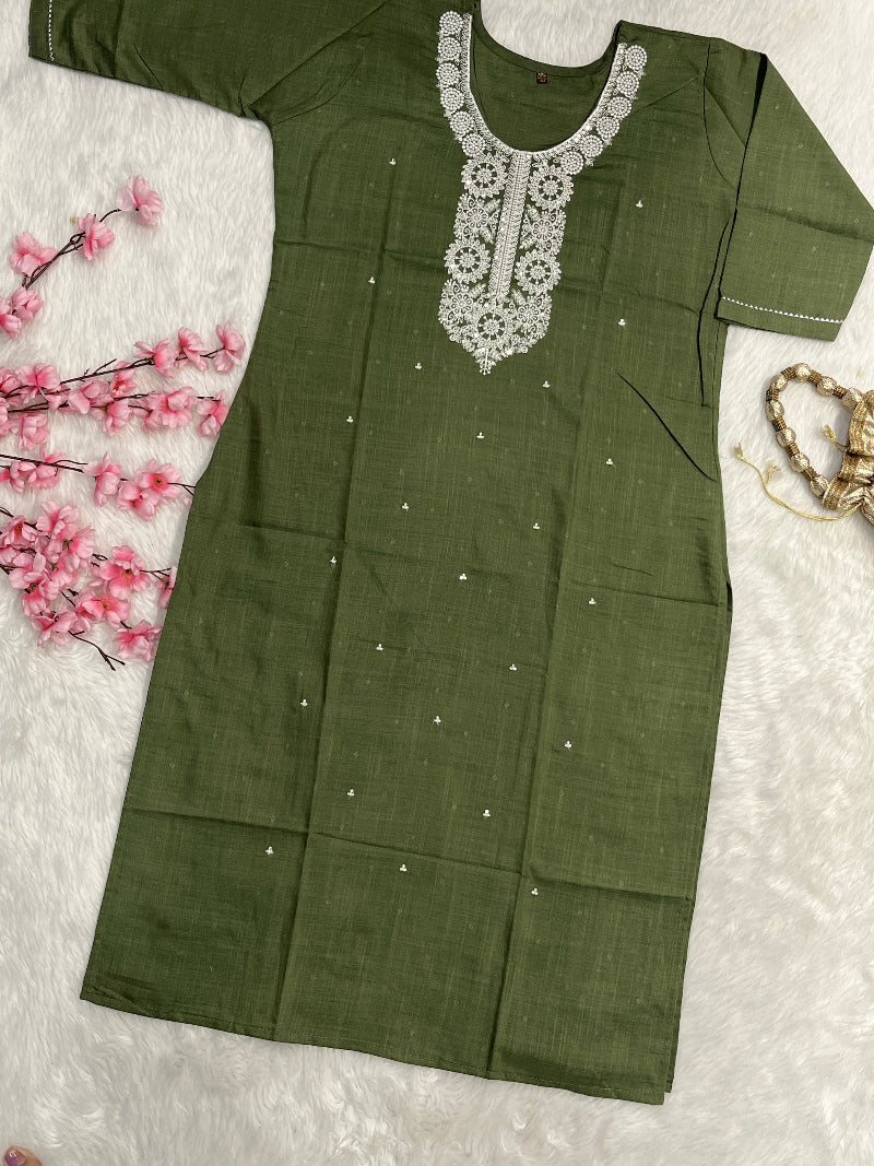 Ayla | Chanderi Long Kurti