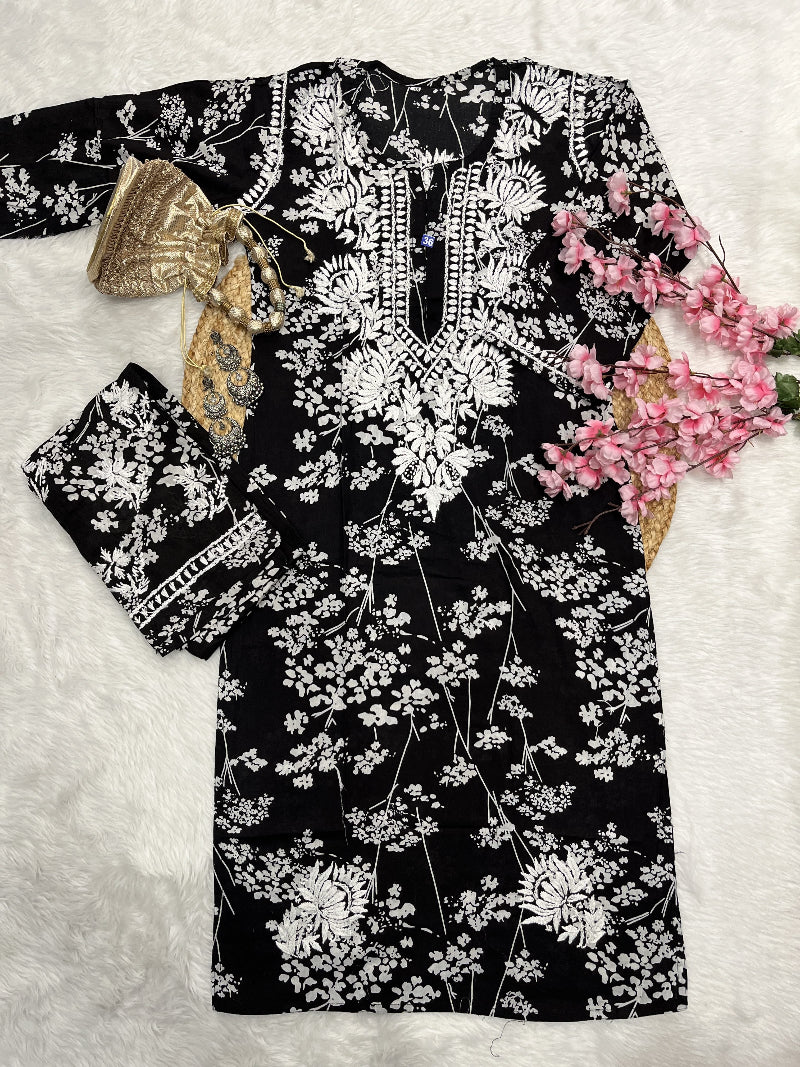 Lavela | MulMul Cotton Kurta Pant Set