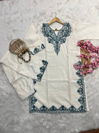 Avara | Chanderi Aari Work Kurta Set