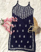 Aabad | Rayon Noodle Strap Kurti
