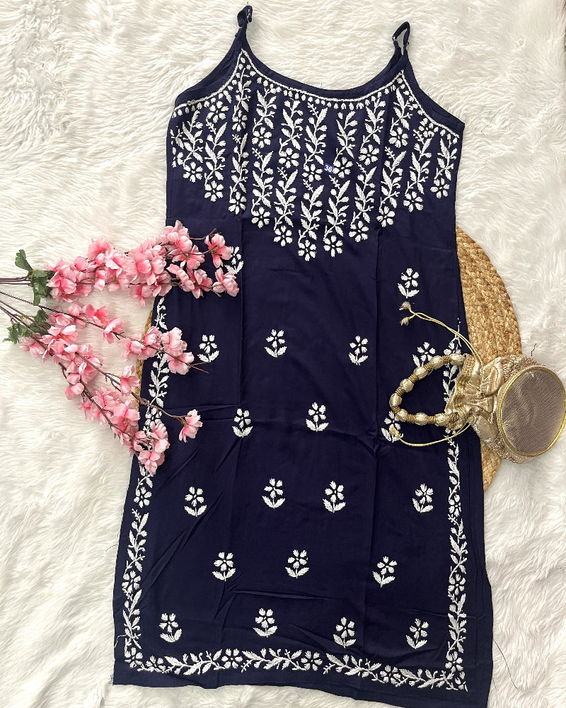 Aabad | Rayon Noodle Strap Kurti