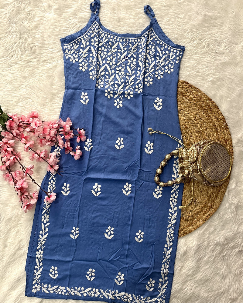 Aabad | Rayon Noodle Strap Kurti