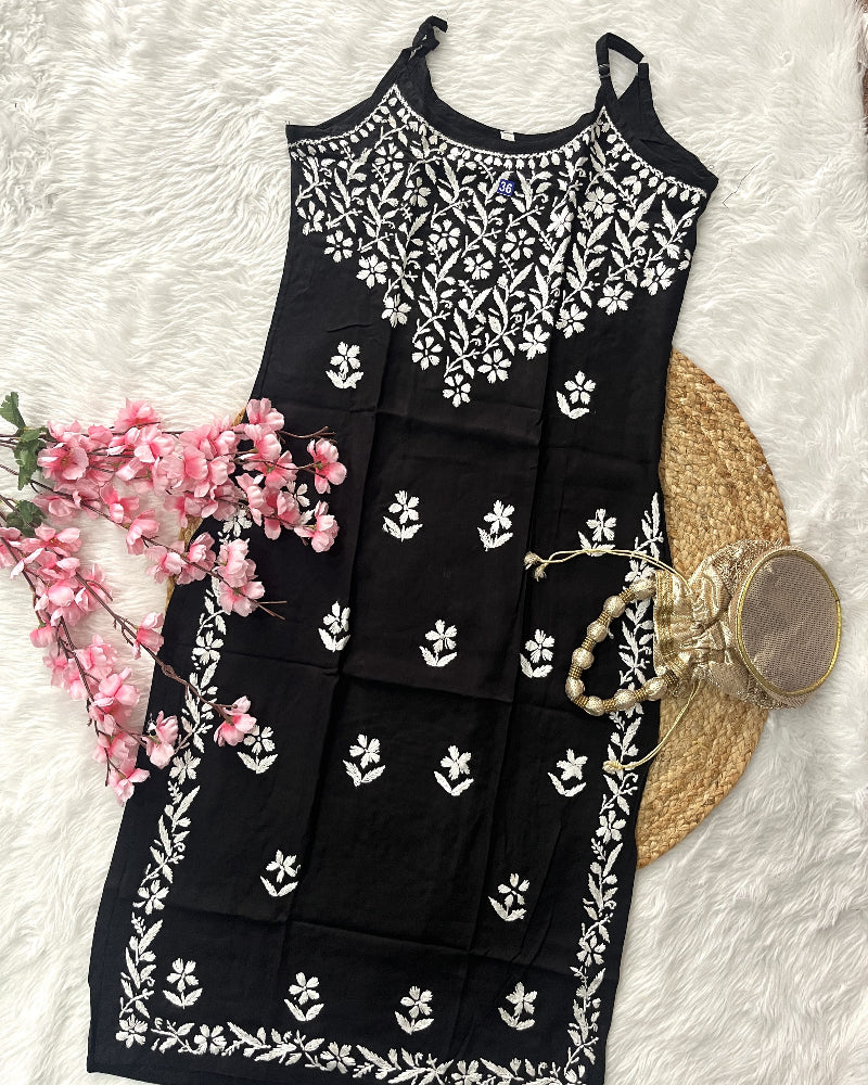 Aabad | Rayon Noodle Strap Kurti