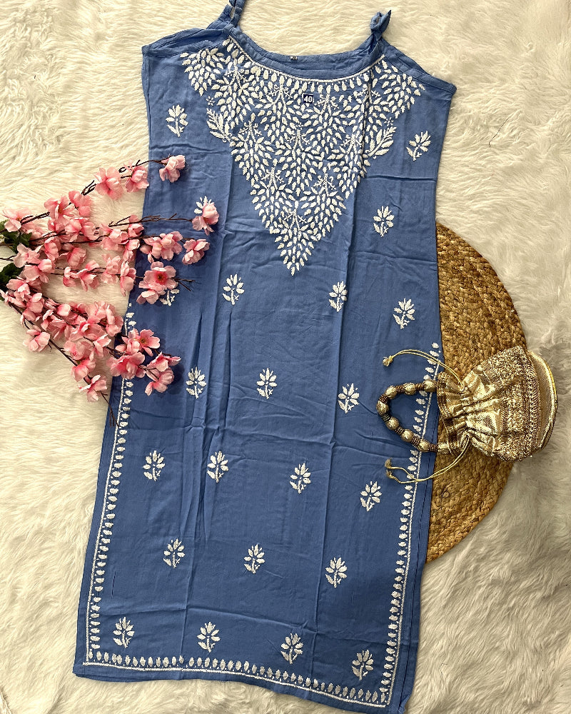 Aaban | Rayon Noodle Strap Kurti