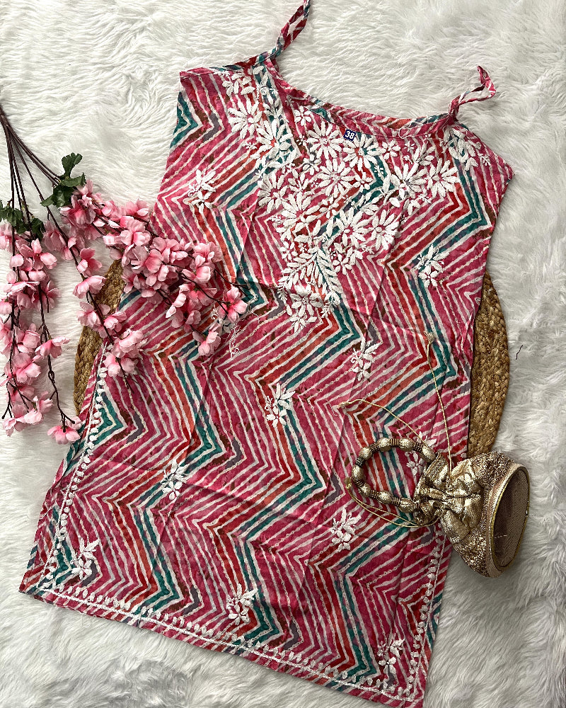Aafa | MulMul Cotton Noodle Strap Kurti