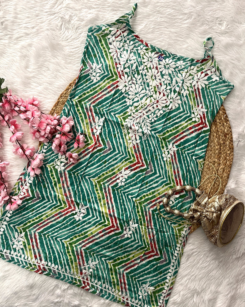 Aafa | MulMul Cotton Noodle Strap Kurti