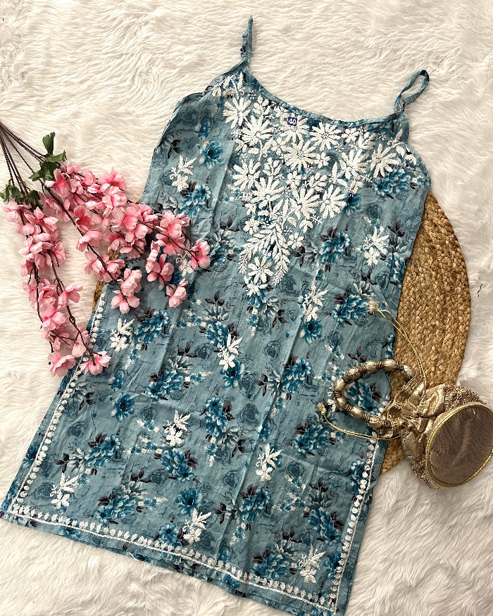 Aiaz | MulMul Cotton Noodle Strap Kurti