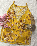 Aiaz | MulMul Cotton Noodle Strap Kurti