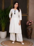 Hina | Mirrorwork Chanderi Kurta Pant Set