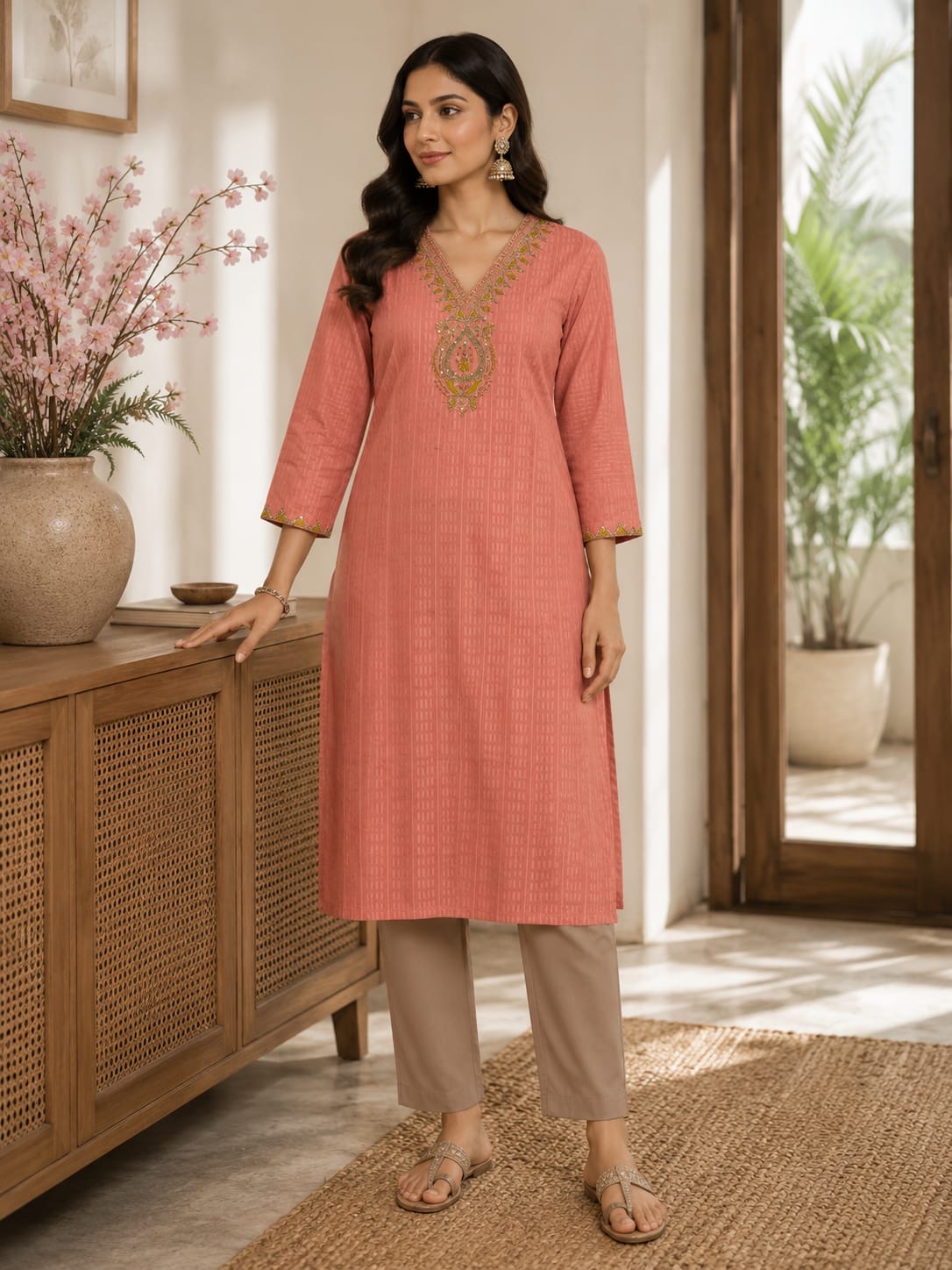 Ivana | Chanderi Long Kurti