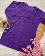 Maash | Cotton Chikankari Short Kurti