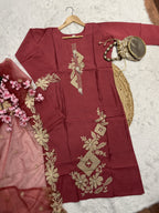 Selina | Organza Kurta Pant Dupatta Set