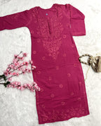 Zainab | Chikankari Dobby Long Kurti