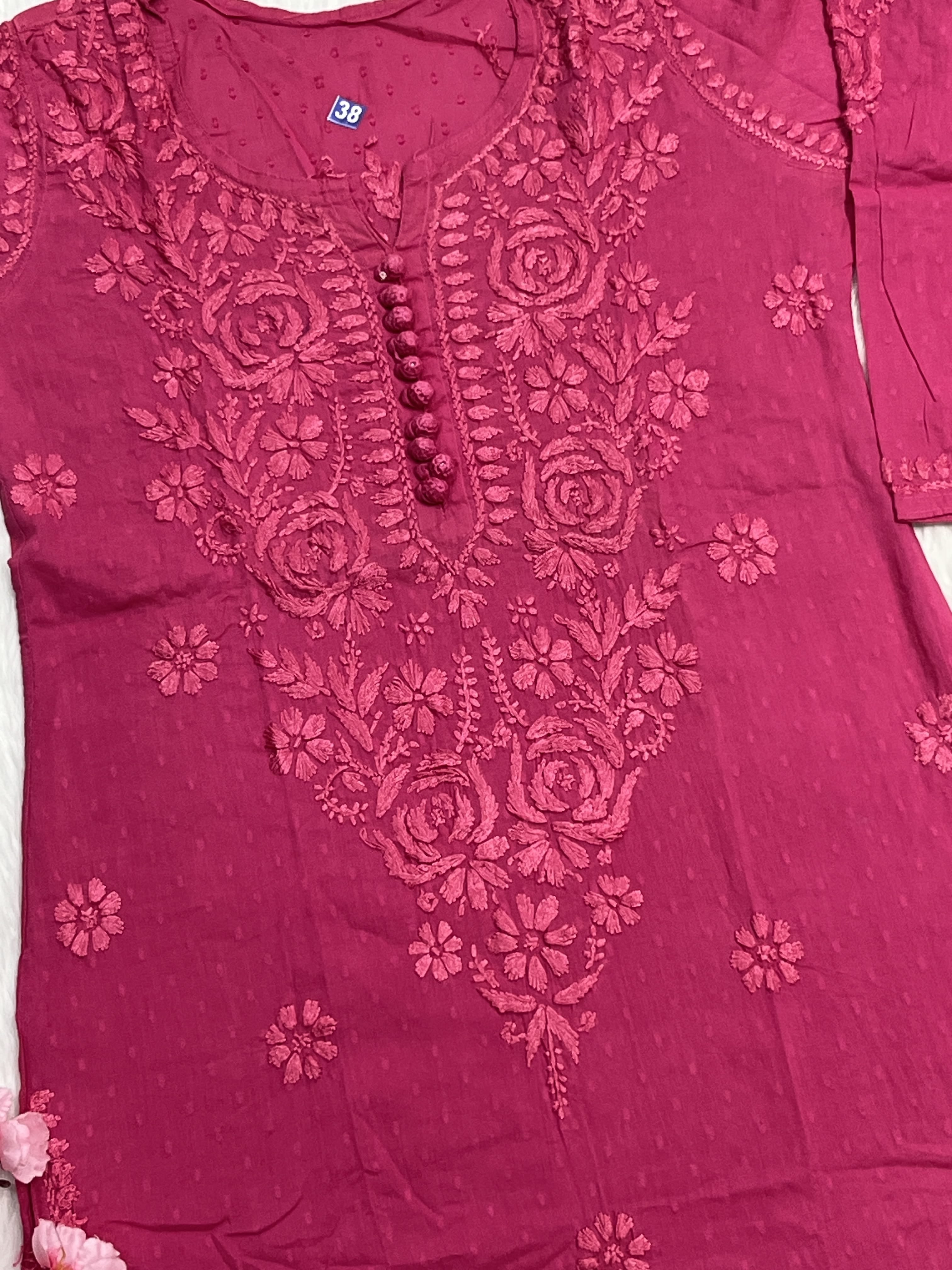 Zainab | Chikankari Dobby Long Kurti