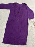 Zainab | Chikankari Dobby Long Kurti