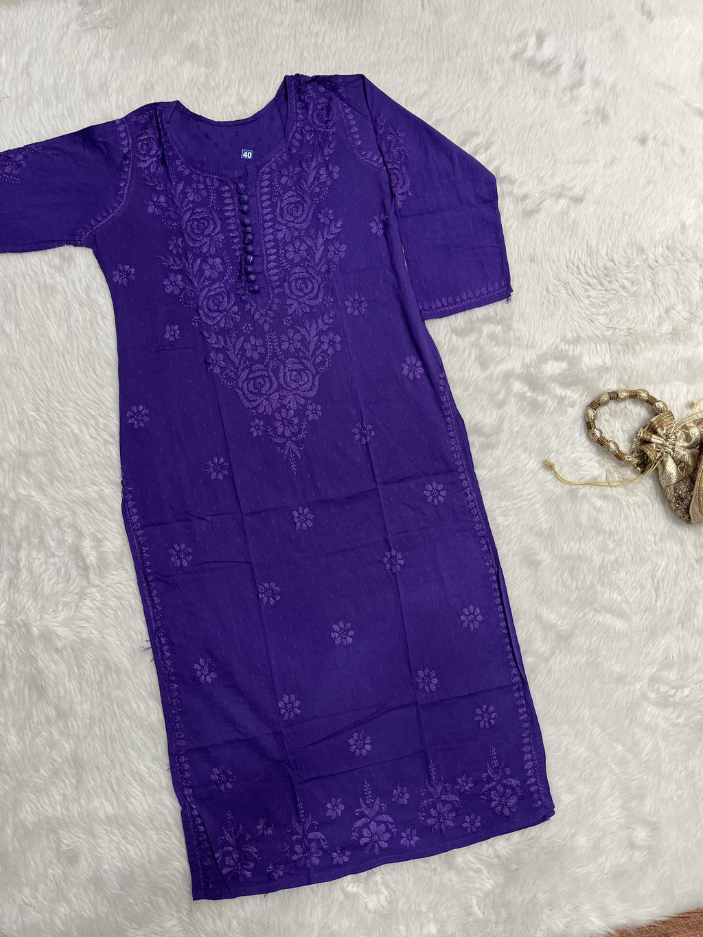 Zainab | Chikankari Dobby Long Kurti