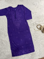 Zainab | Chikankari Dobby Long Kurti