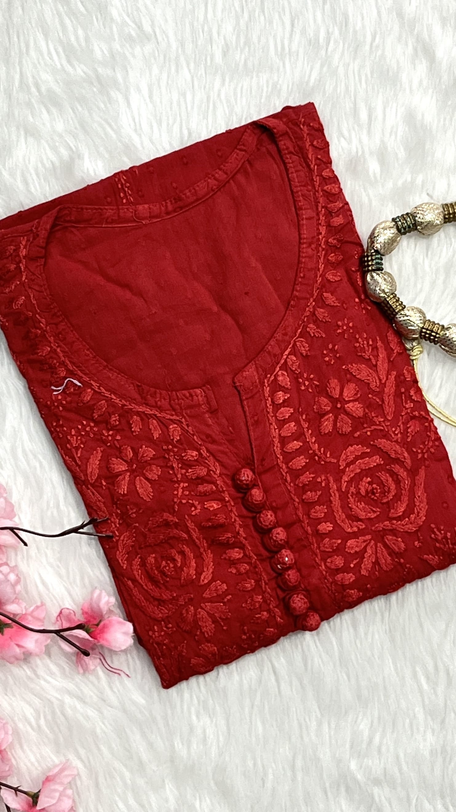 Zainab | Chikankari Dobby Long Kurti