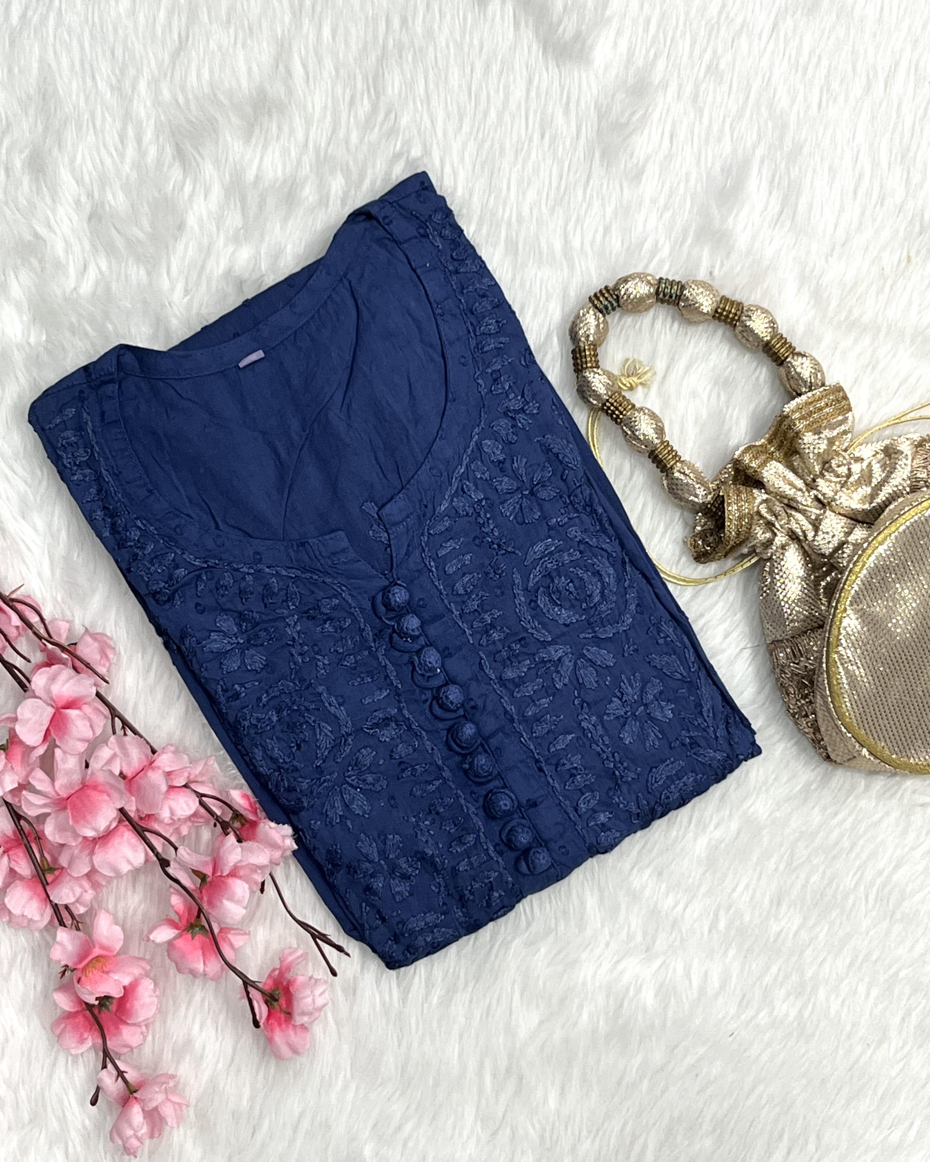 Zainab | Chikankari Dobby Long Kurti