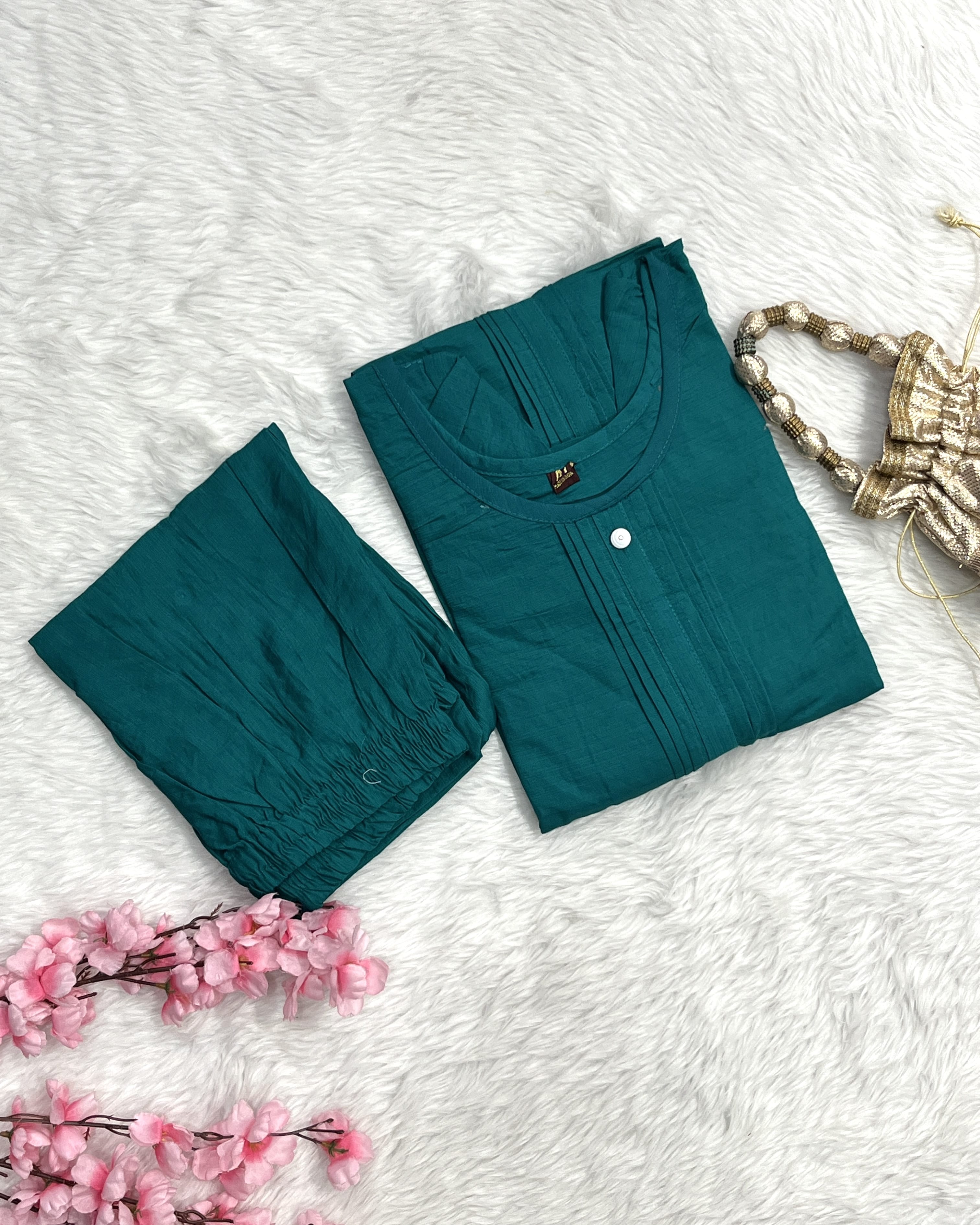 Zavera | Chanderi Kurta Pant Set