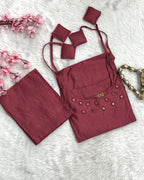 Nuvara | Chanderi Noodle Strap Kurta Pant Set