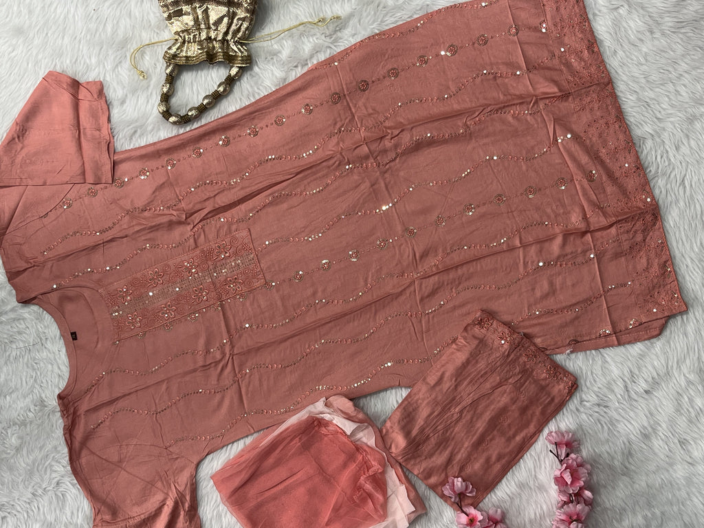 Selara | Rayon Kurta Pant Set