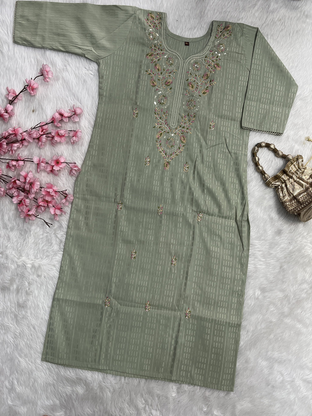 Zara | Chanderi Long Kurti