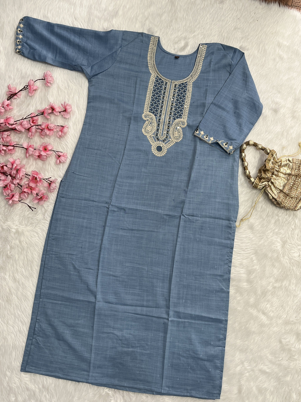 Zeena | Chanderi Long Kurti