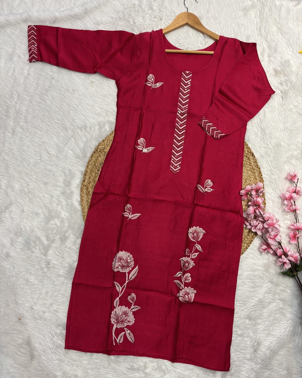 Zaynah | Chanderi Long Kurti