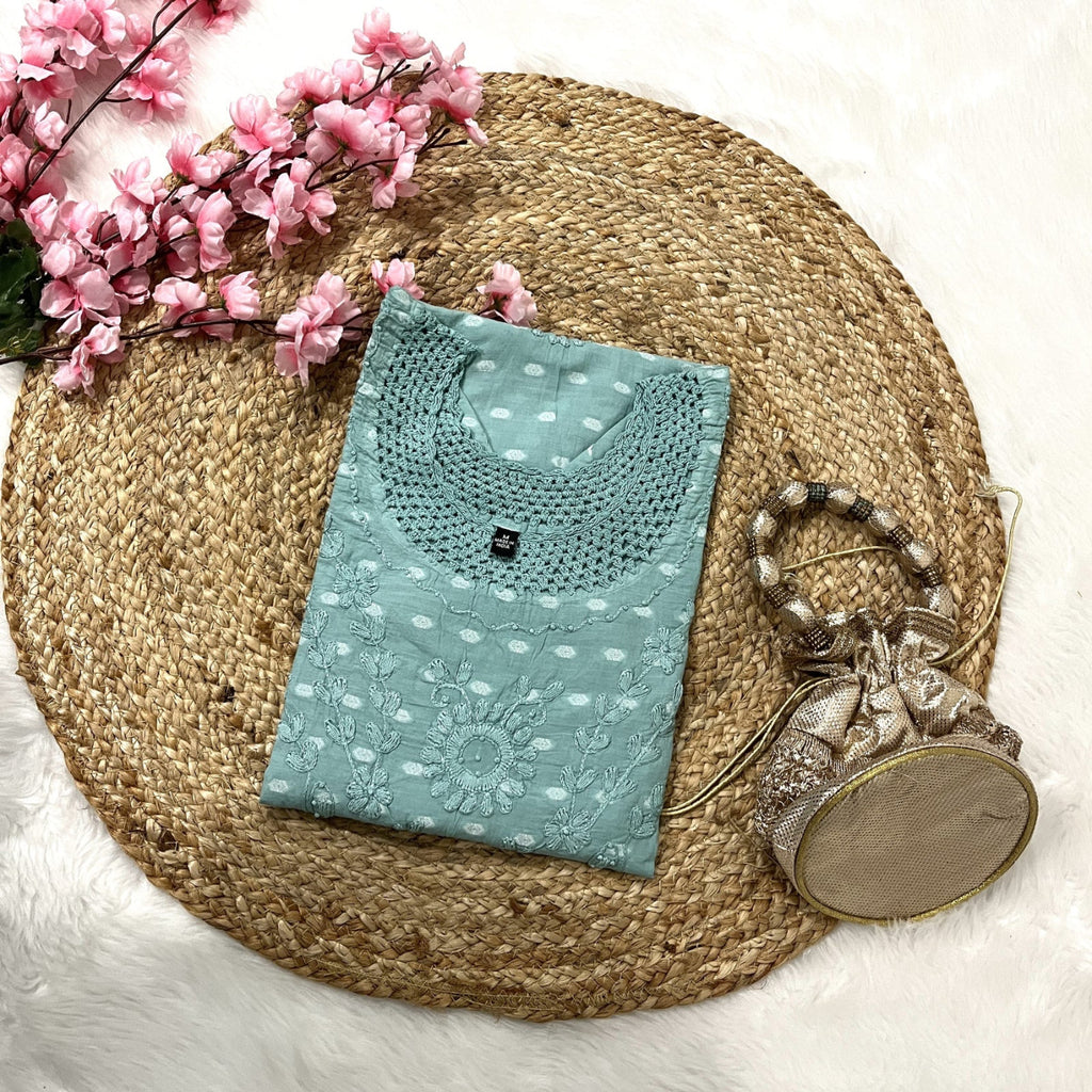 Roohani | Chikankari Cotton Long Kurti