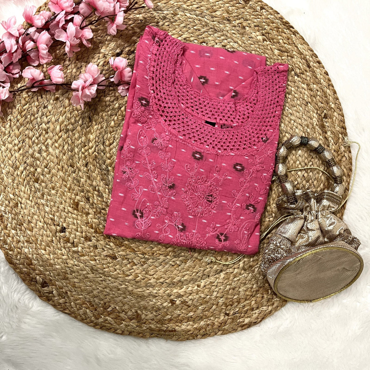 Roohani | Chikankari Cotton Long Kurti