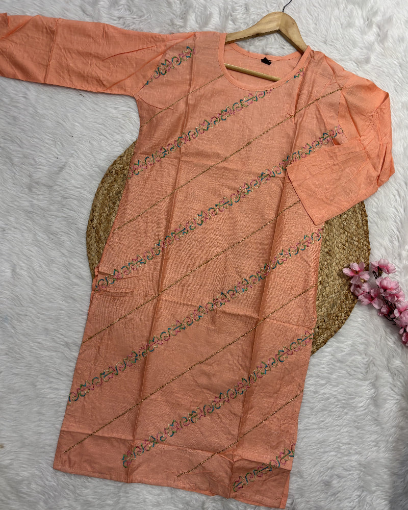 Celeste | Chanderi Long Kurti