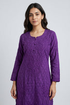 Raha | Chikankari Jacquard Cotton Long Kurti II