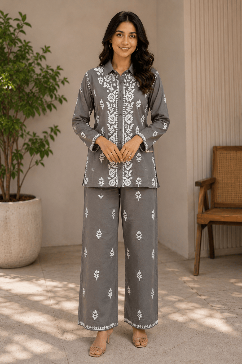 Taalim | Modal Handwork Co-ord Set
